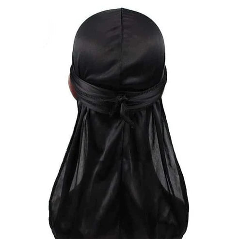 Kids Black Silky Durag