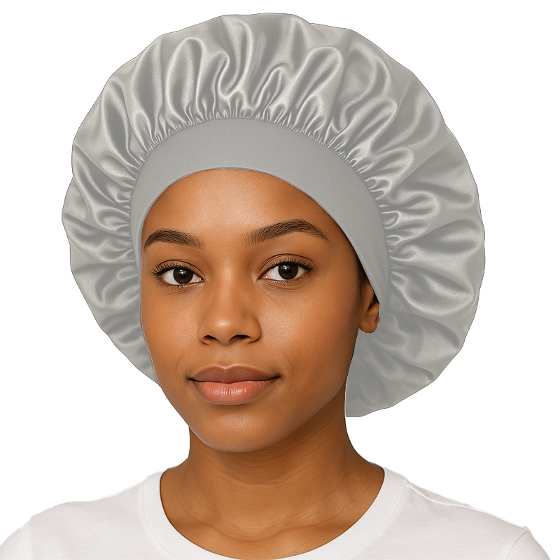 Grey Satin Bonnet