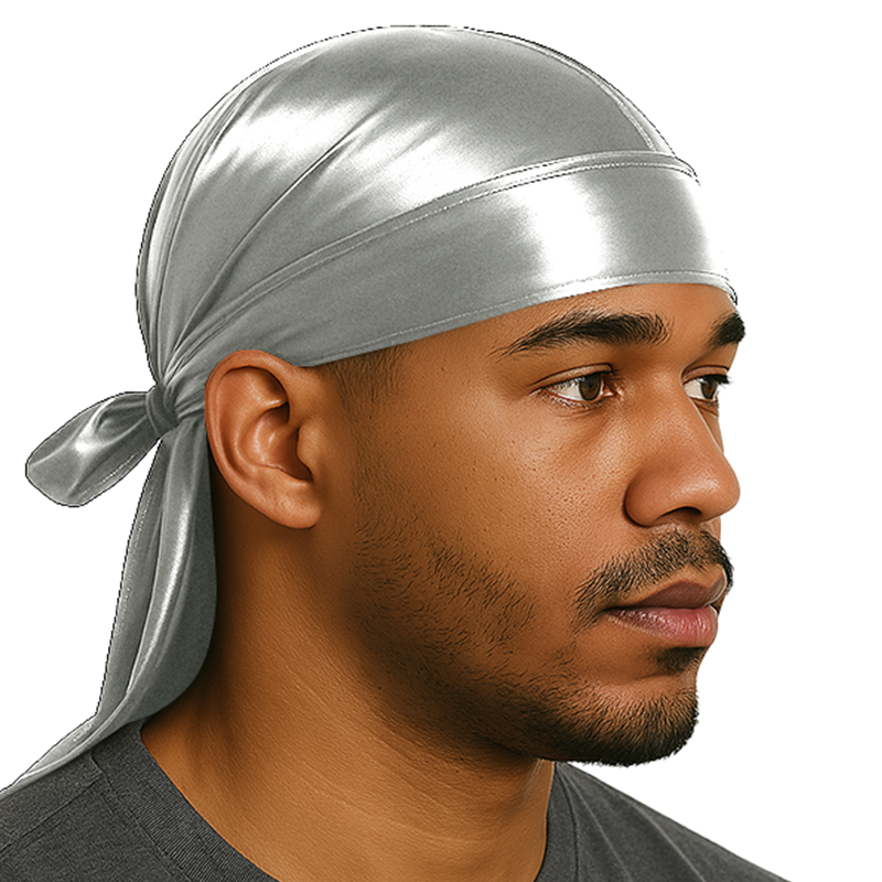 Grey Silky Durag