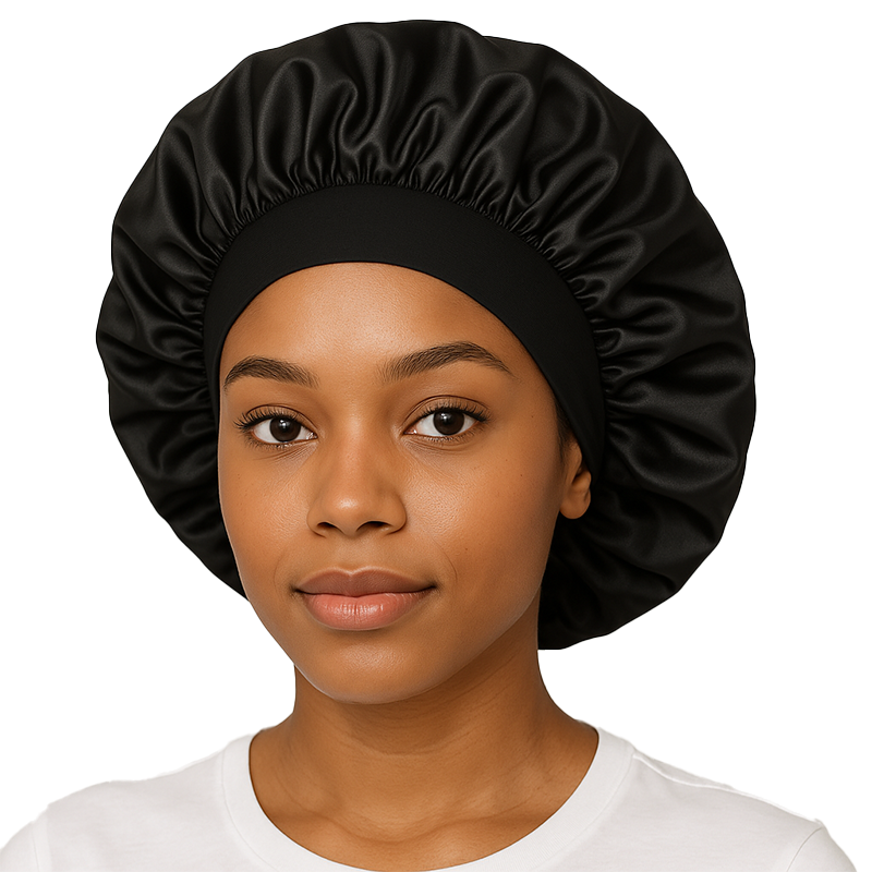 Black Silky Bonnet
