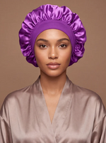 Purple Satin Bonnet