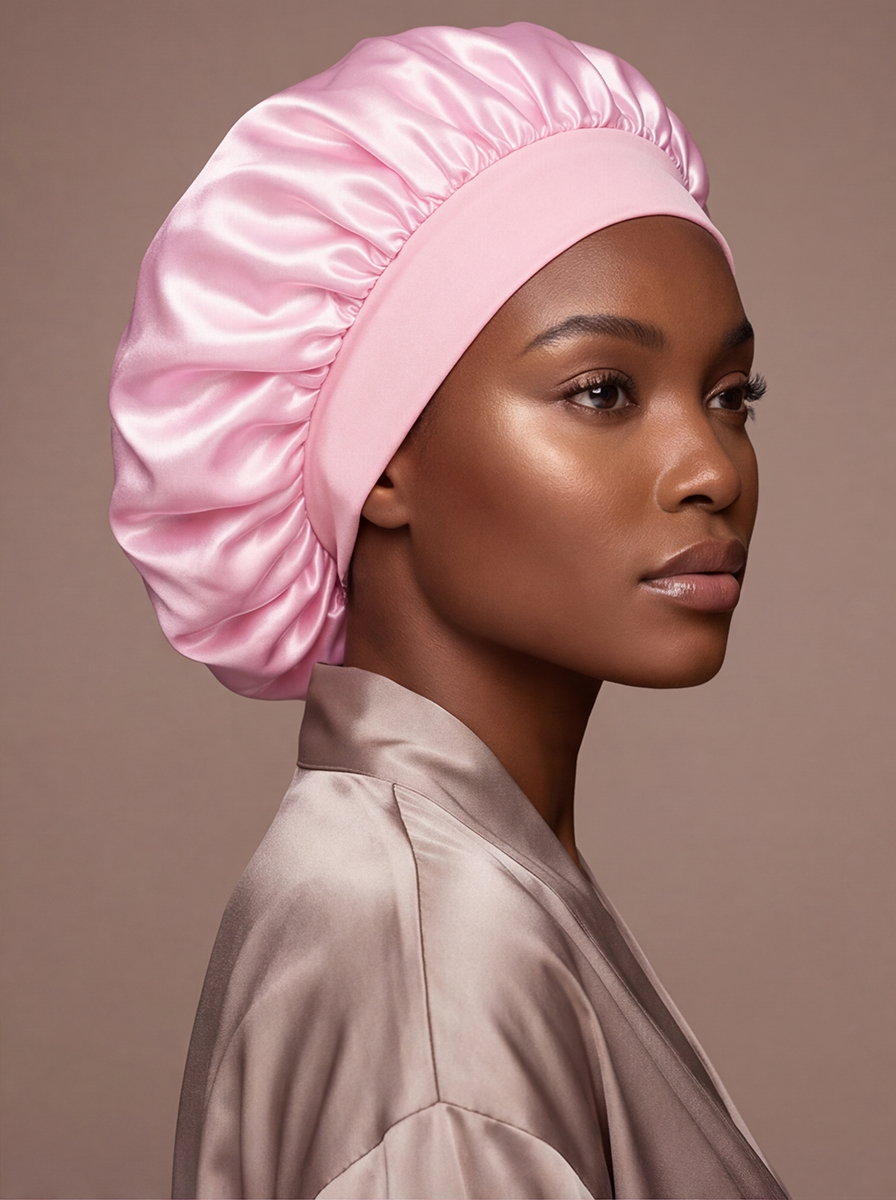 Pink Satin Bonnet