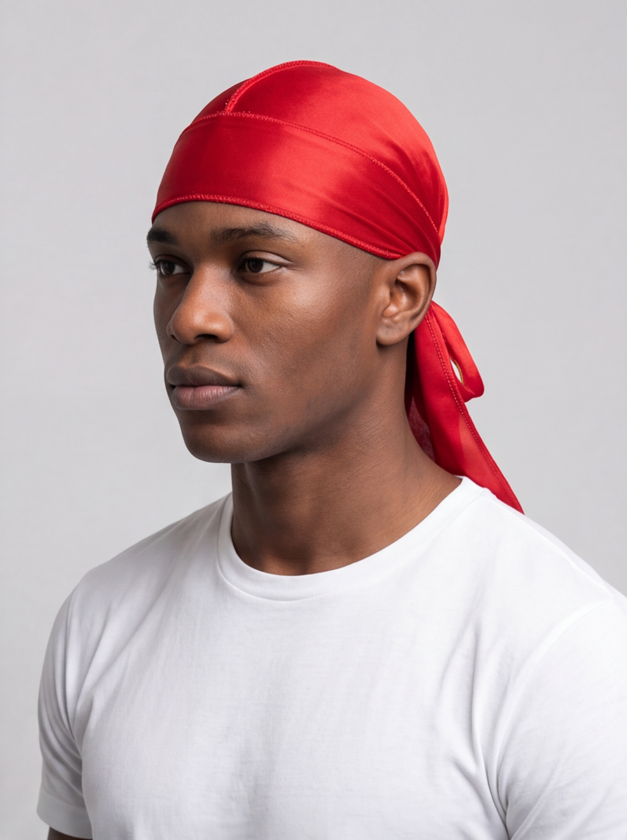 Red Silky Durag