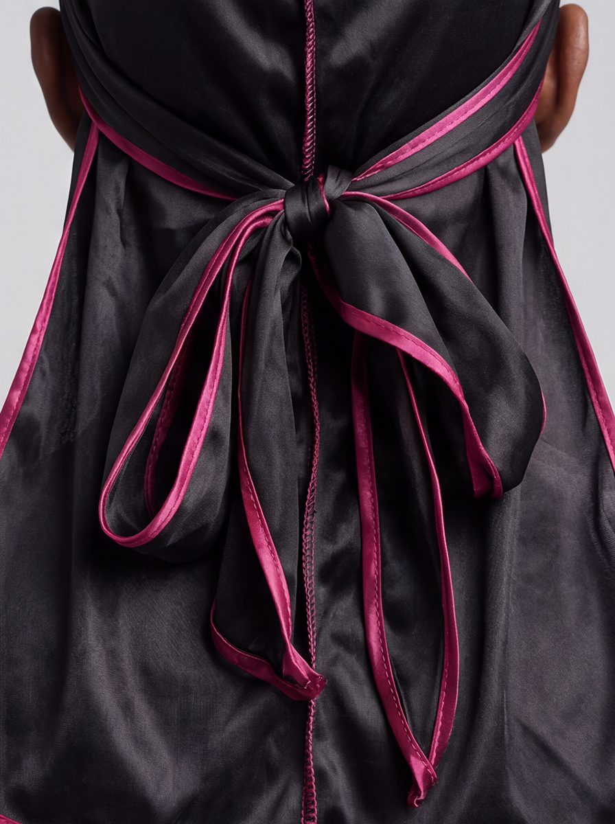 Black & Red Satin Durag
