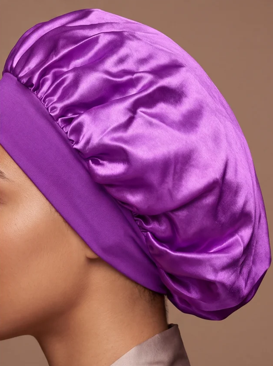 Purple Satin Bonnet