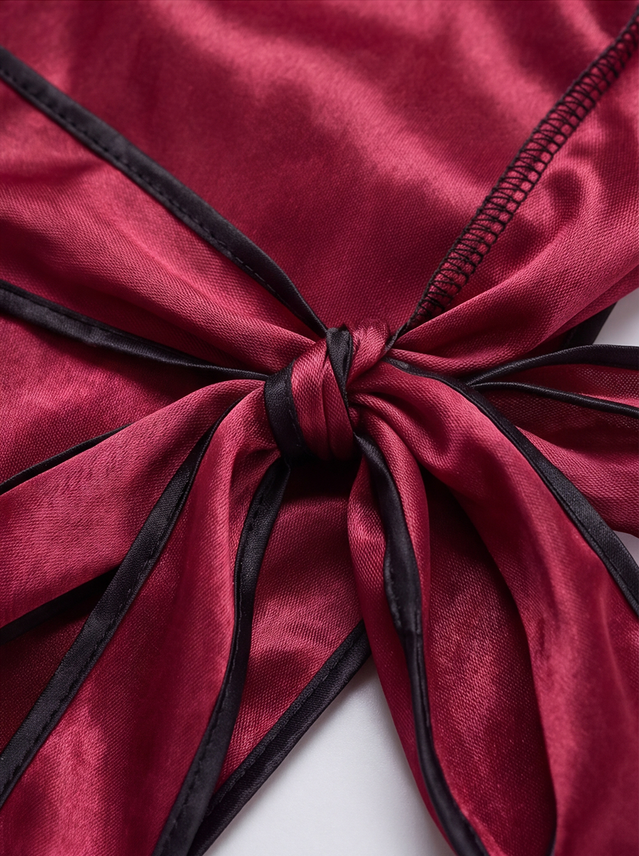 Red & Black Satin Durag