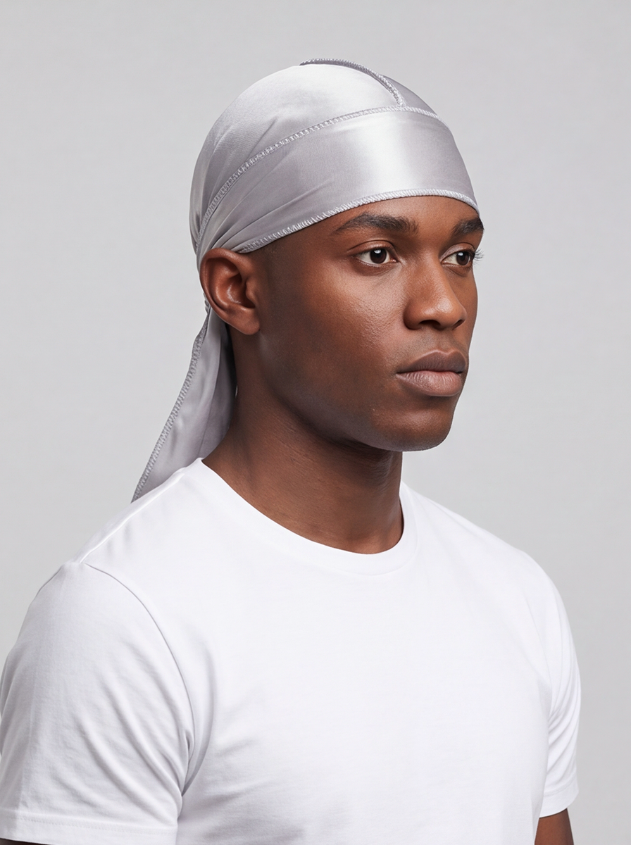 Grey Silky Durag